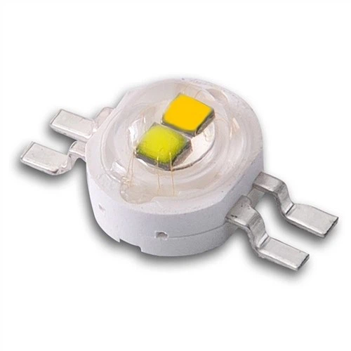 Dwi-warna daya tinggi 3w 3000-3200k dan 6000-6500k led chip diode